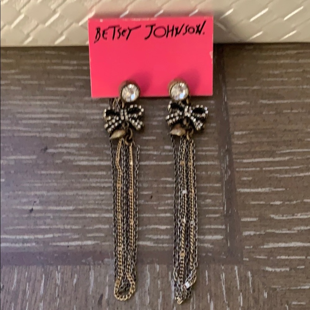 Betsey Johnson Bows and Hearts Earrings